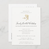 EUCALYPTUS BLUSH ROOS PINK KRAFT WORKSHOP EVAL AANKONDIGINGSKAART (Voorkant / Achterkant)