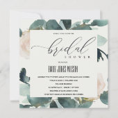 EUCALYPTUS BLUSH ROOS SOFT KRAFT VRIJGEZELLENFEEST KAART (Voorkant)