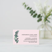 Eucalyptus Blush Roze Therapeut Visitekaartje (Staand voorkant)