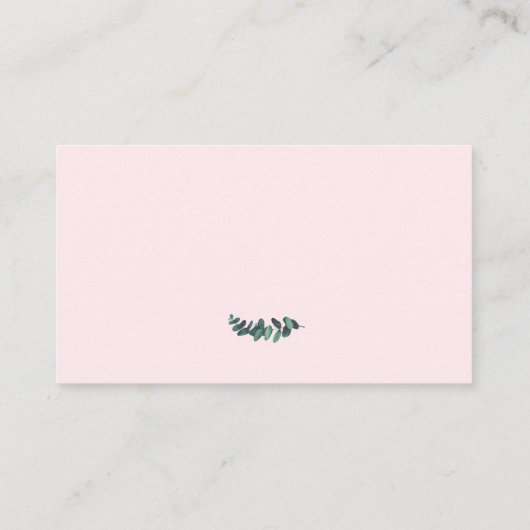 Eucalyptus Blush Roze Therapeut Visitekaartje (Achterkant)