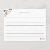 Eucalyptus Blush Rozen Bruiloftsrecept Kaart (Achterkant)