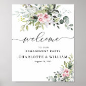 Eucalyptus Blush Uitnodiging Feest Poster (Voorkant)