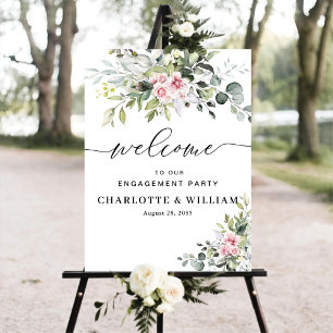 Eucalyptus Blush Verloving Feest Poster