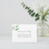 Eucalyptus Boeken voor baby Baby shower Kaart (Staand voorkant)