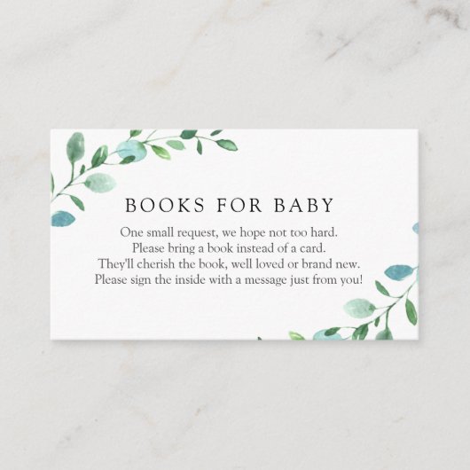 Eucalyptus Boeken voor Baby Enclosure Kaart (Voorkant)