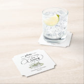 Eucalyptus boeket neem niet mijn Drink bruiloft Kartonnen Onderzetters (Insitu)