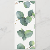 Eucalyptus Boeket Wedding Menu Kaart (Achterkant)