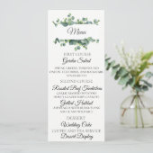 Eucalyptus Boeket Wedding Menu Kaart (Staand voorkant)