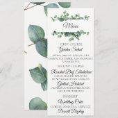 Eucalyptus Boeket Wedding Menu Kaart (Voorkant / Achterkant)