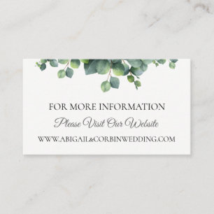 Eucalyptus Boeket Wedding Website Details Informatiekaartje