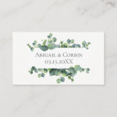Eucalyptus Boeket Wedding Website Details Informatiekaartje (Achterkant)