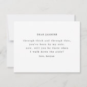 Eucalyptus boeket zal je mijn bruidsmeisje Kaart (Achterkant)