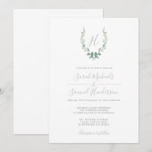 eucalyptus boerderij bruiloft uitnodigen kaart (Voorkant / Achterkant)