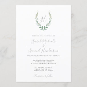 eucalyptus boerderij bruiloft uitnodigen kaart