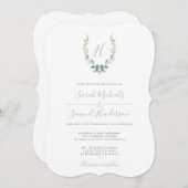 eucalyptus boerderij bruiloft uitnodigen kaart (Voorkant / Achterkant)