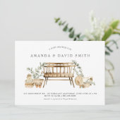 Eucalyptus Bohemen Baby shower Sage Green Kaart (Staand voorkant)