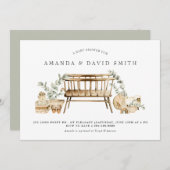 Eucalyptus Bohemen Baby shower Sage Green Kaart (Voorkant / Achterkant)