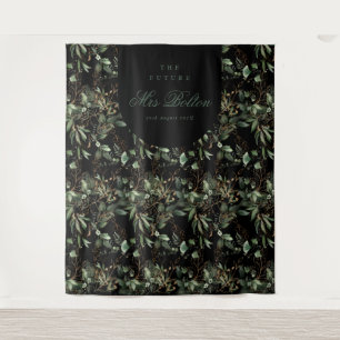 Eucalyptus Boho Arch Black Vrijgezellenfeest Backd Wandkleed