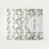 Eucalyptus Boho Arch Pampas Vrijgezellenfeest Back Wandkleed (Voorkant (horizontaal))