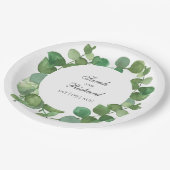 Eucalyptus Boho Bloemenweelde Papieren Bordje (Gekanteld)
