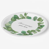 Eucalyptus Boho Bloemenweelde Papieren Bordje (Gekanteld)