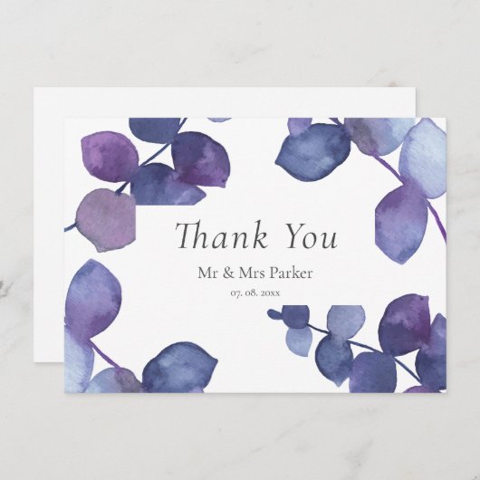 Eucalyptus Boho dank u Bedankkaart (Voorkant / Achterkant)