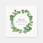 Eucalyptus Boho Greenery Bruiloft Feest Servet (Voorkant)