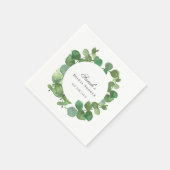 Eucalyptus Boho Greenery Floral Vrijgezellenfeest Servet (Hoek)
