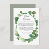 Eucalyptus Boho Greenery Gastinformatie Details Informatiekaartje (Voorkant / Achterkant)