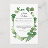 Eucalyptus Boho Greenery Gastinformatie Details Informatiekaartje (Voorkant)