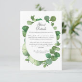Eucalyptus Boho Greenery Gastinformatie Details Informatiekaartje (Staand voorkant)