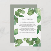 Eucalyptus Boho Greenery Gastinformatie Details Informatiekaartje (Voorkant / Achterkant)