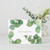 Eucalyptus Boho Greenery Jouw bericht Bedankkaart (Staand voorkant)