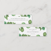 Eucalyptus Boho Greenery Trouwwebsite Kaarten Contactkaartje (Voorkant / Achterkant)