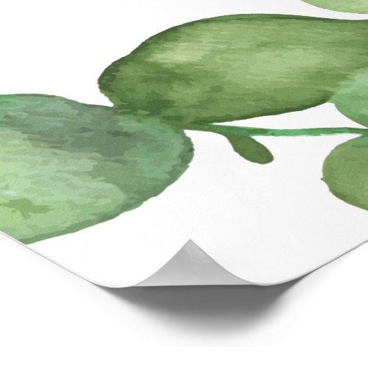 Eucalyptus Boho Greenery Wedding Welkomstteken Poster (Hoek)