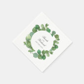 Eucalyptus Boho groen Bloemen Servet (Hoek)