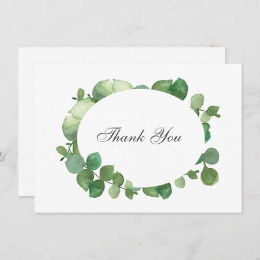 Eucalyptus Boho groen dank u Bedankkaart (Voorkant / Achterkant)