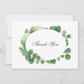 Eucalyptus Boho groen dank u Bedankkaart (Voorkant)