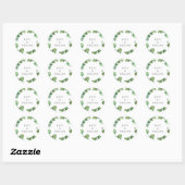 Eucalyptus Boho groen Ronde Sticker (Vel)