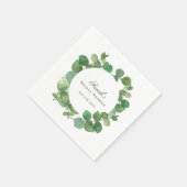 Eucalyptus Boho Groene Bloem Bruidsdouche Servet (Hoek)