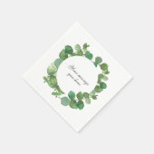 Eucalyptus Boho Groene Bloemen Servet (Hoek)
