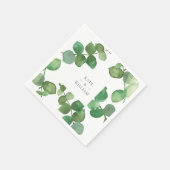 Eucalyptus Boho Groene Bloemen Servet (Hoek)