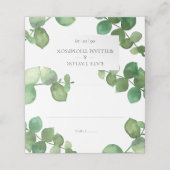 Eucalyptus Boho Groene Bloemige Bruiloft Plaatskaartje (Buitenkant ongevouwen)
