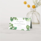 Eucalyptus Boho Groene Bloemige Bruiloft Plaatskaartje (Achterkant)