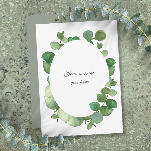 Eucalyptus Boho Groene Persoonlijke Boodschap Bedankkaart