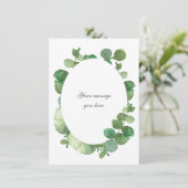 Eucalyptus Boho Groene Persoonlijke Boodschap Bedankkaart (Staand voorkant)