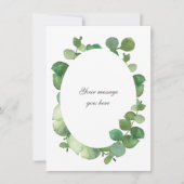 Eucalyptus Boho Groene Persoonlijke Boodschap Bedankkaart (Voorkant)