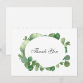 Eucalyptus Boho Groenery Dank Je Bedankkaart (Voorkant / Achterkant)