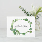 Eucalyptus Boho Groenery Dank Je Bedankkaart (Staand voorkant)