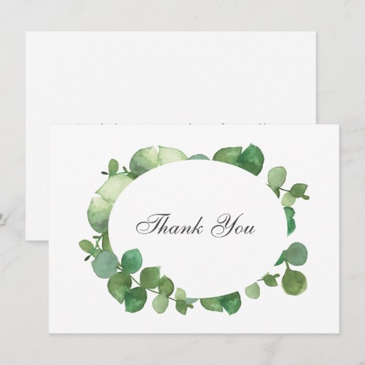 Eucalyptus Boho Groenery Dank je wel Bedankkaart (Voorkant / Achterkant)